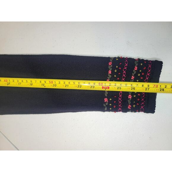 Susan Bristol Embellished Knit Cardigan Embroidered Whimsical Trees Floral Magic - Picture 14 of 15